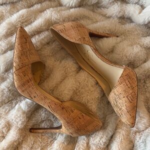 Jessica Simpson Cork Textured Heels